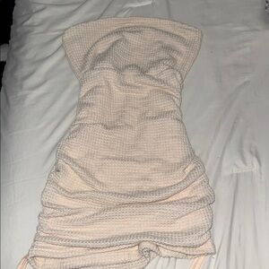 Elegant Cream Strapless Dress